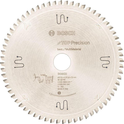 Bosch - lame de scie circulaire de précision supérieure idéale pour plusieurs matériaux 216 x 30 x 2,3 mm, 64