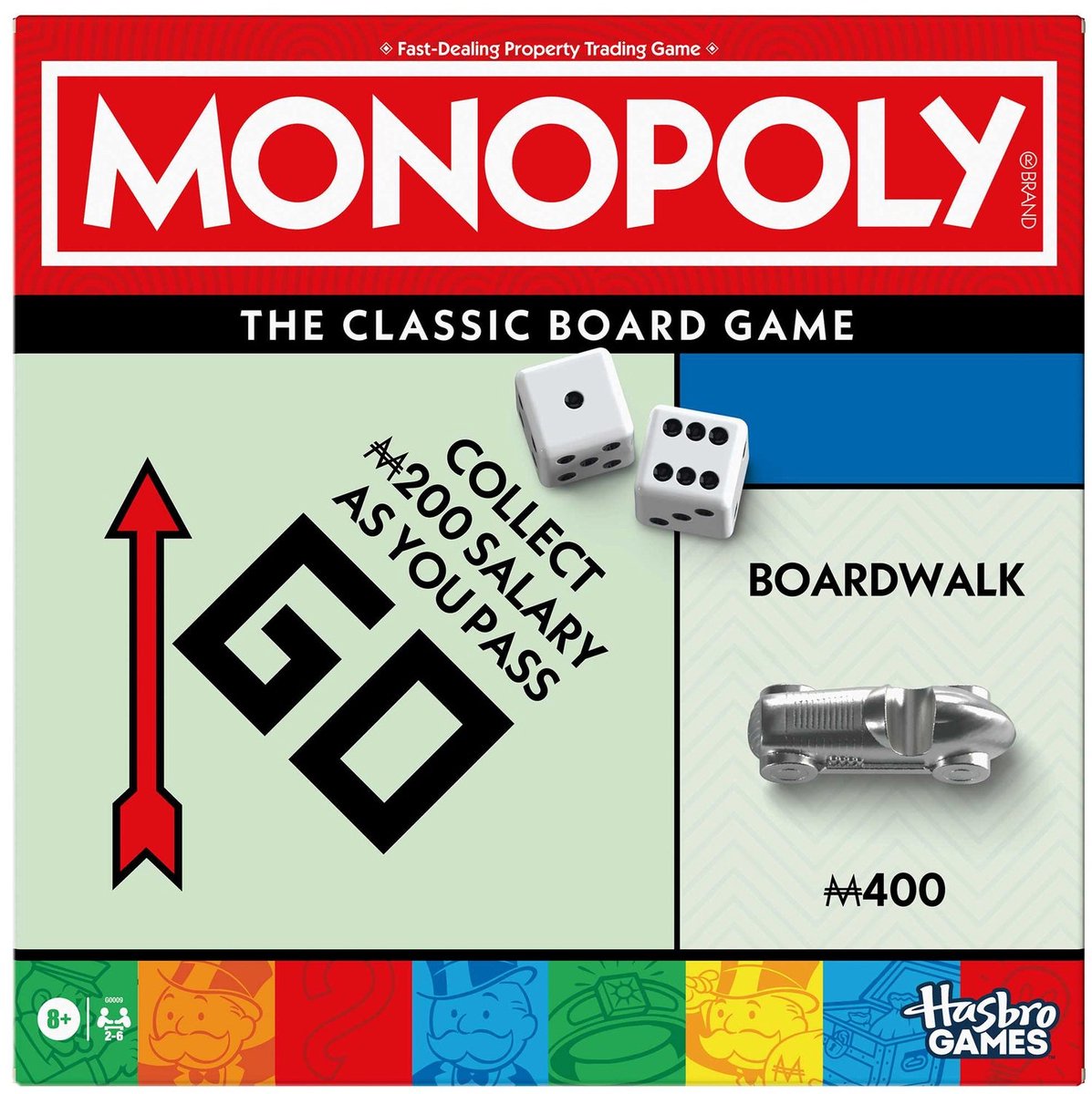 Jeu de société Monopoly Hasbro classique - jeu familial - jouet éducatif.