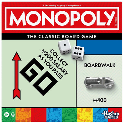 Jeu de société Monopoly Hasbro classique - jeu familial - jouet éducatif.
