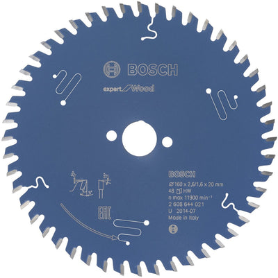 Lame de scie circulaire Bosch expert pour le bois 150x20x2,6 1,6x24 t