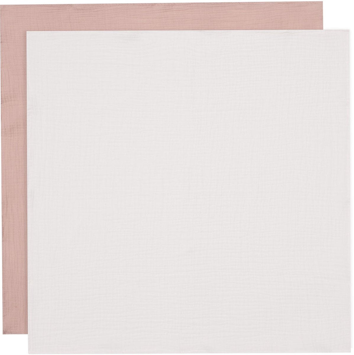 Jollein chiffon hydrophile petit - 70x70cm - ivoire rose sauvage - paquet de 4
