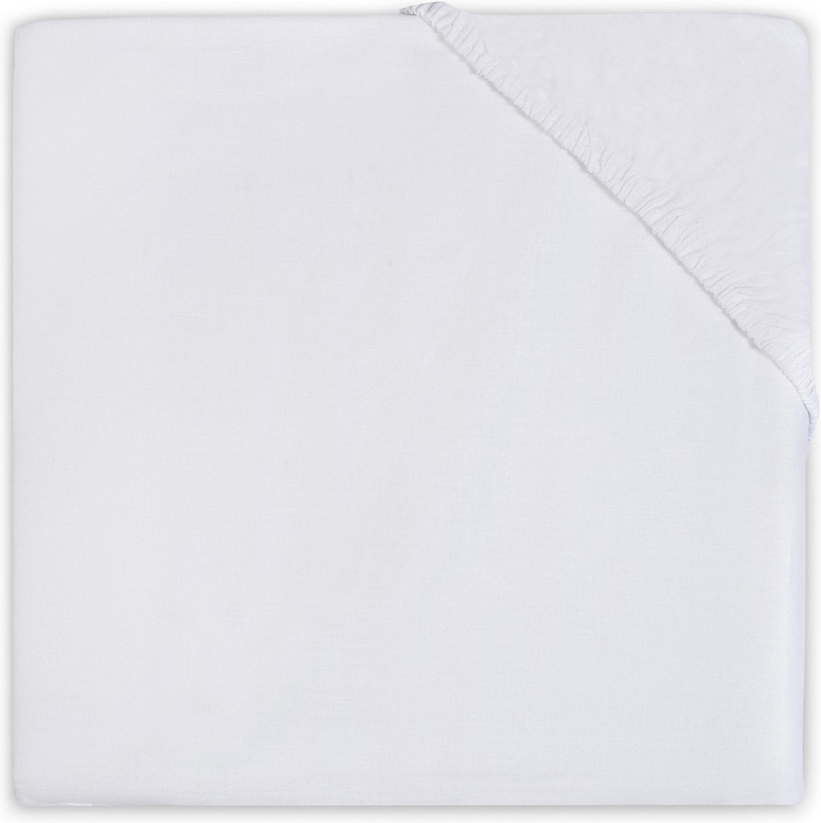 Jollein drap housse lit bébé coton 60x120cm - blanc