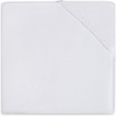 Jollein drap housse lit bébé coton 60x120cm - blanc