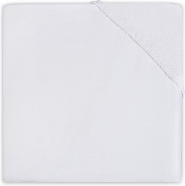 Jollein drap housse lit bébé coton 60x120cm - blanc