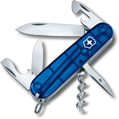 Couteau de poche spartiate Victorinox - 12 fonctions - bleu transparent