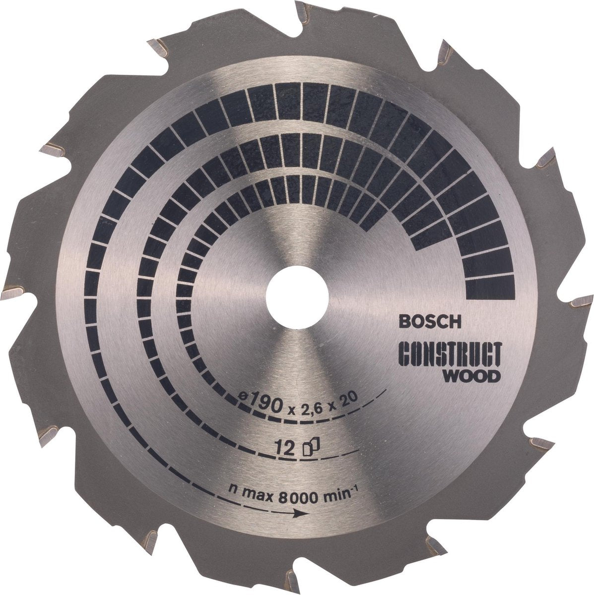 Bosch cirkzb constr. bois 190x20 16x2.6 12t fwf