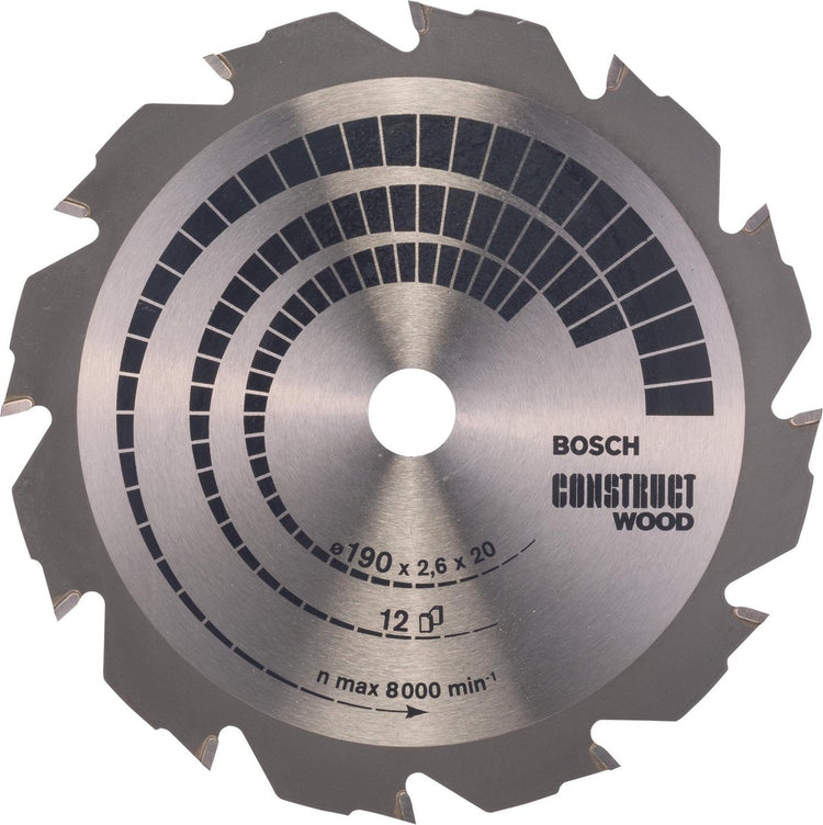 Bosch cirkzb constr. bois 190x20 16x2.6 12t fwf