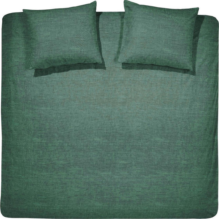 Housse de couette Cendrillon lyn - 2 personnes - coton - double extra large - 260x200 220 cm - vert + 2 taies d'oreiller 60x70