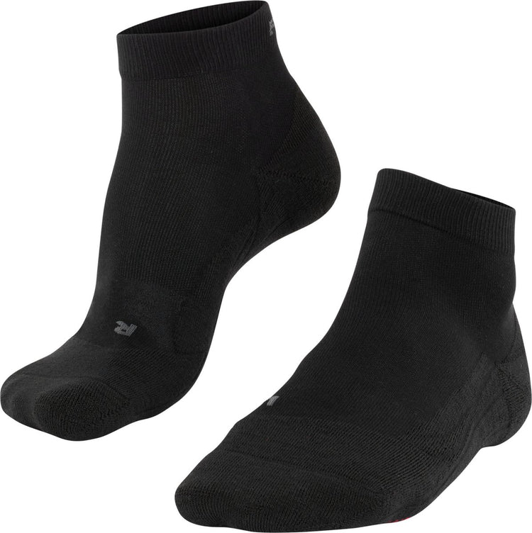 Falke go2 chaussettes de golf courtes en coton anti-ampoules en matériau fonctionnel hommes noir - taille 39-41