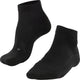 Falke go2 chaussettes de golf courtes en coton anti-ampoules en matériau fonctionnel hommes noir - taille 39-41