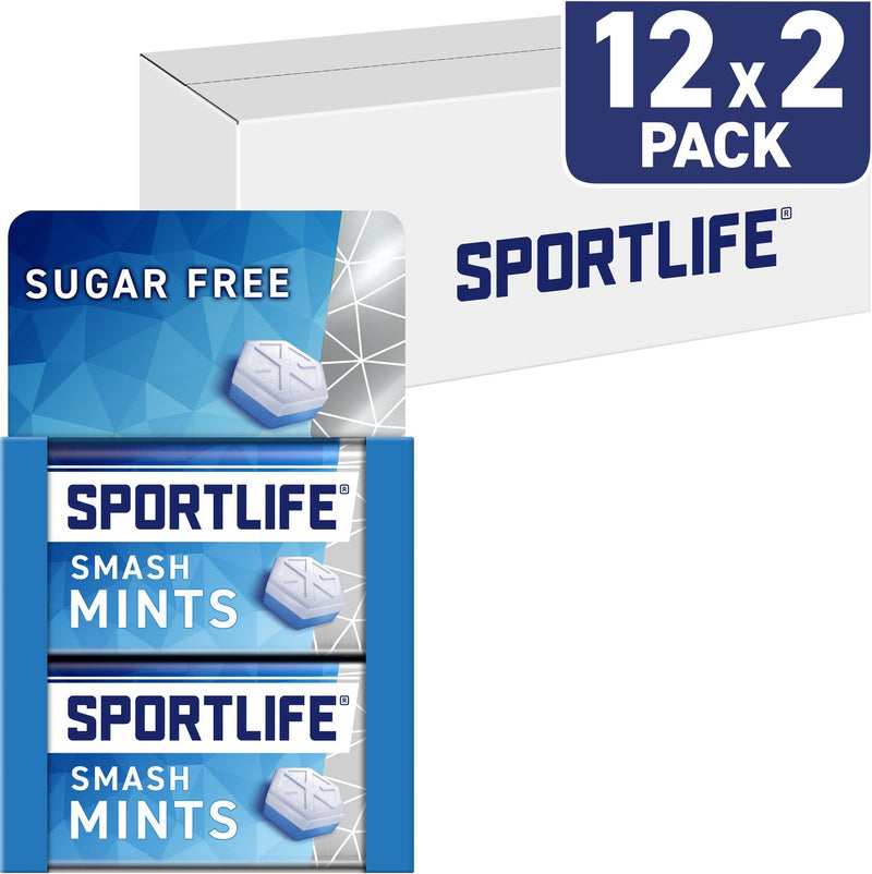 Sportlife menthes smash 2-pack - menthes fraîches sans sucre - 12x (2x35g)