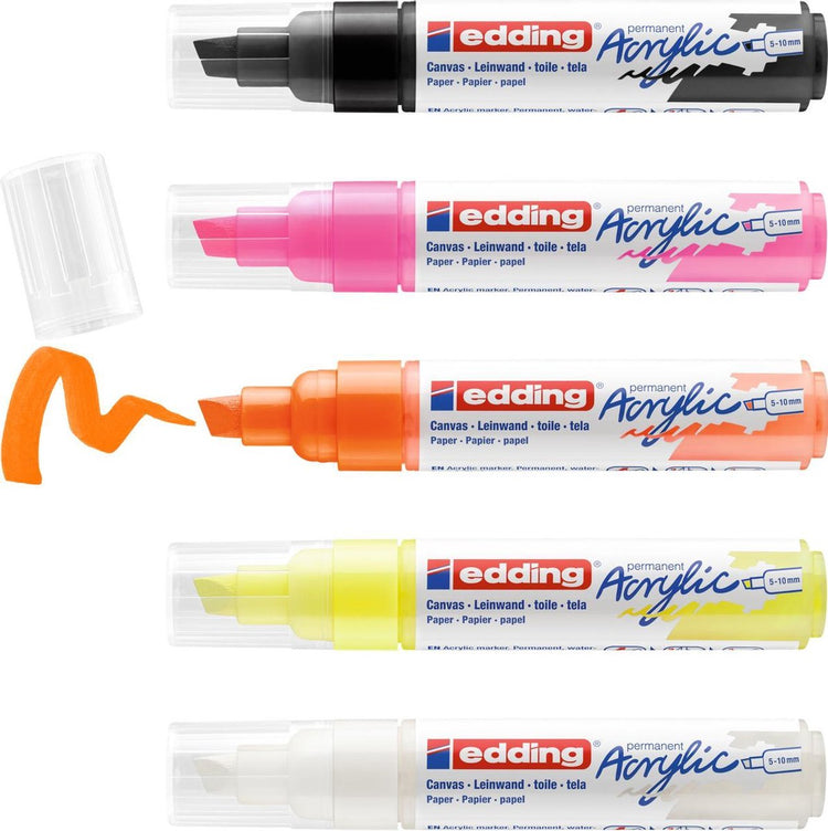 Edding 5000 • marqueur acrylique large 5pcs set néon