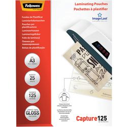 Pochettes de plastification Fellowes 5396501 125 microns transparentes paquet de 25