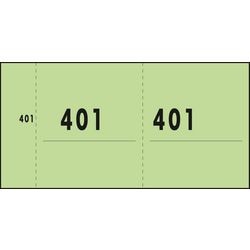 Bloc numéroté sigel vert 53x105 mm 341g