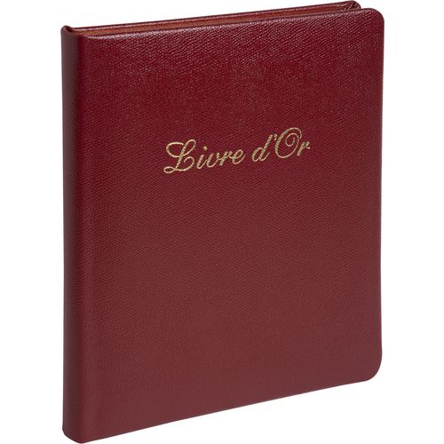 Livre d'or exacompta 4715e carton rouge, cuir
