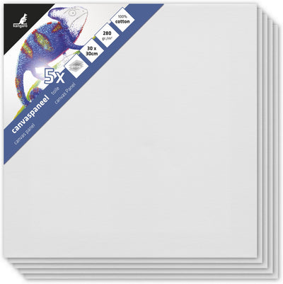 Panneau de toile Kangaro - 30x30 cm - 5 pièces - tissu pour peinture sur toile - k-803030