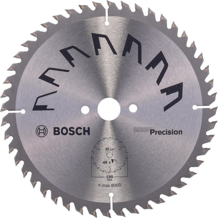 Lame de scie circulaire Bosch précision 190 x 20 x 2,5 mm - 48 dents