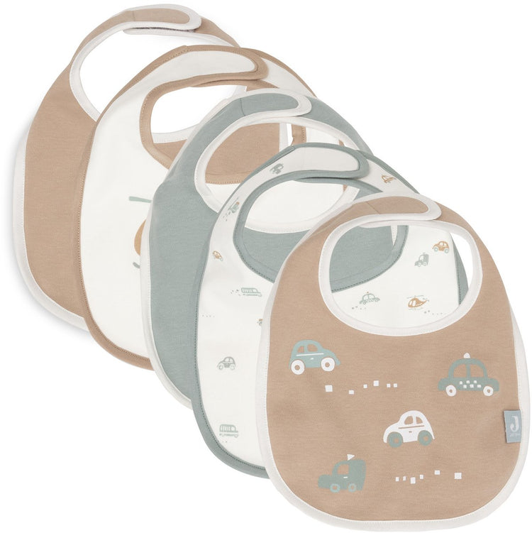 Jollein maillot à bavette bébé imperméable - en déplacement - paquet de 5
