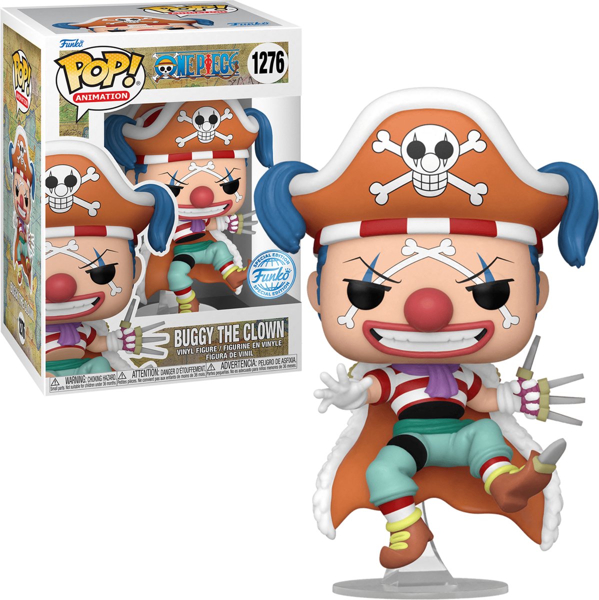 Funko-pop ! one piece - buggy le clown exclusif graal rare