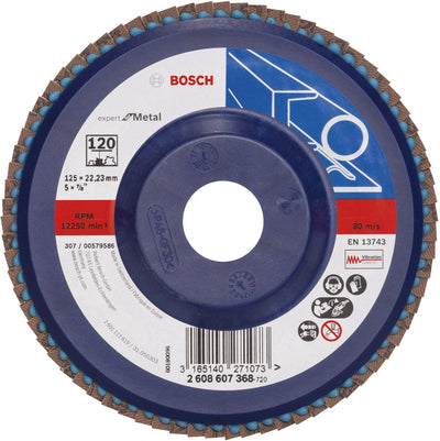 Bosch - disque abrasif à lamelles 125 mm, 22,23 mm, 120