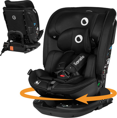 Siège auto Lionelo Bastiaan RWF i-size 0-36 kg - isofix - rotatif à 360° - i-size r129 - arrière avant - protection latérale - appui-tête tri-guard - de la naissance à 12 ans