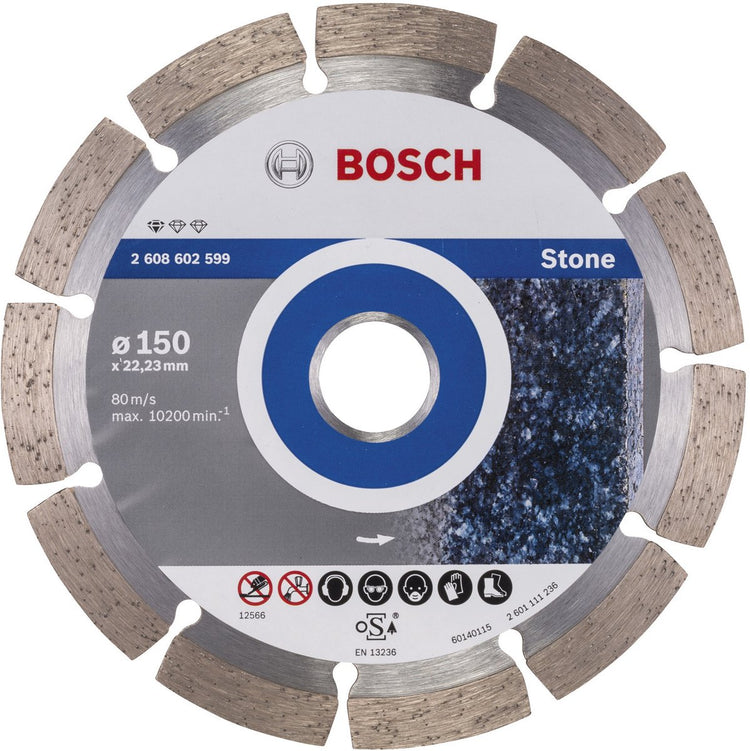 Bosch - disque à tronçonner diamanté standard pour pierre 150 x 22,23 x 2 x 10 mm