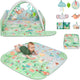 Lionelo inga multicolore – tapis de jeu multifonctionnel avec arches – tapis de jeu clôture de jeu – 7 jouets sensoriels – développement de la motricité de bébé