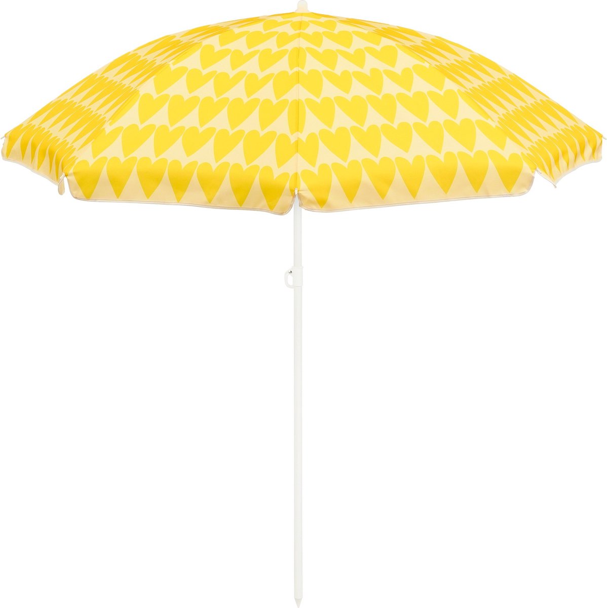 Parasol de plage coeur décorations Mica - h180 x ø160 cm - jaune