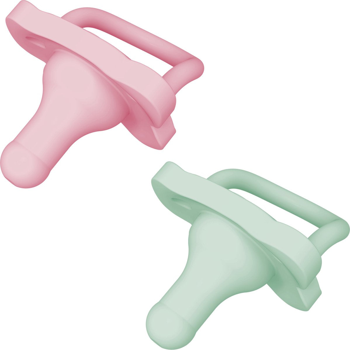 Le Dr Brown. sucette happypaci brown's - 0-6 mois - rose vert - 2 pièces