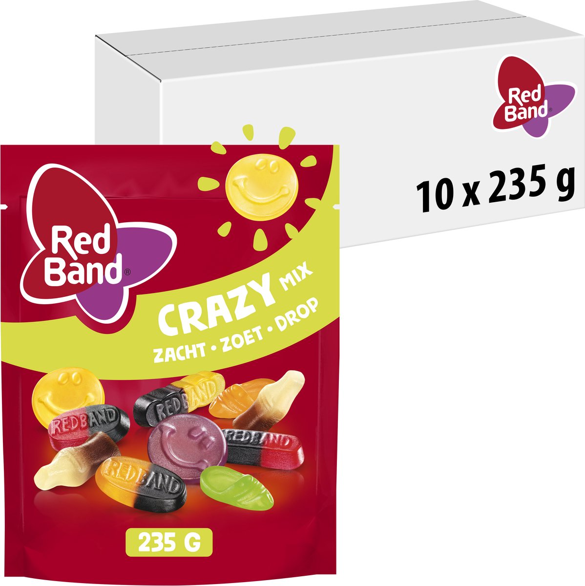 Red band candy mix crazy - bonbon sucré réglisse - 10x235g
