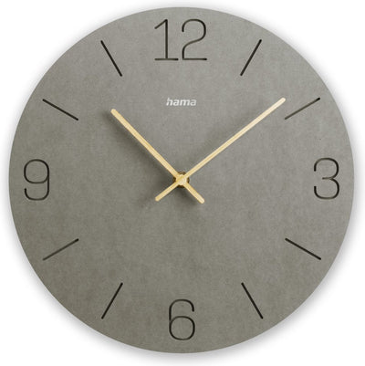 Horloge murale Hama - Crète - Quartz - Analogique - Grise