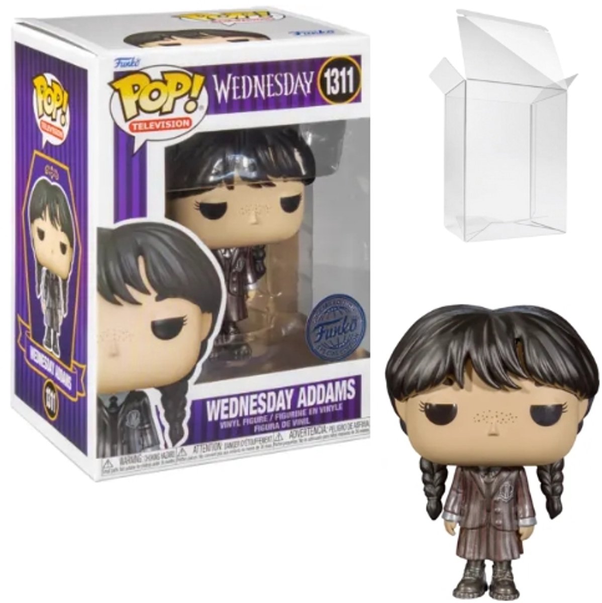 Funko-pop ! tv: mercredi - mercredi Addams Metallic (exclusif)