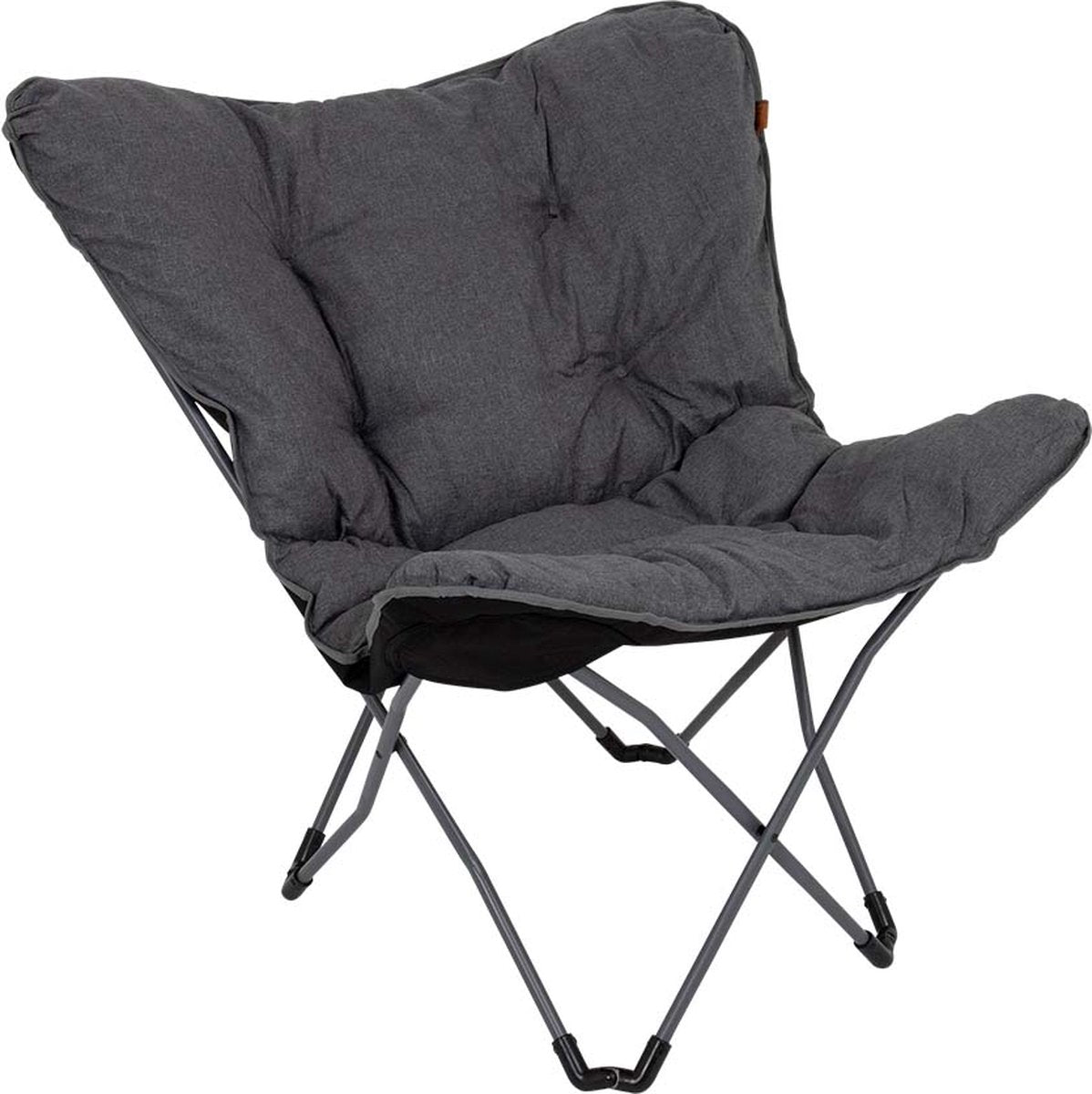 Bo-camp - urban outdoor - chaise papillon - redbrigde - l - polyester oxford - gris