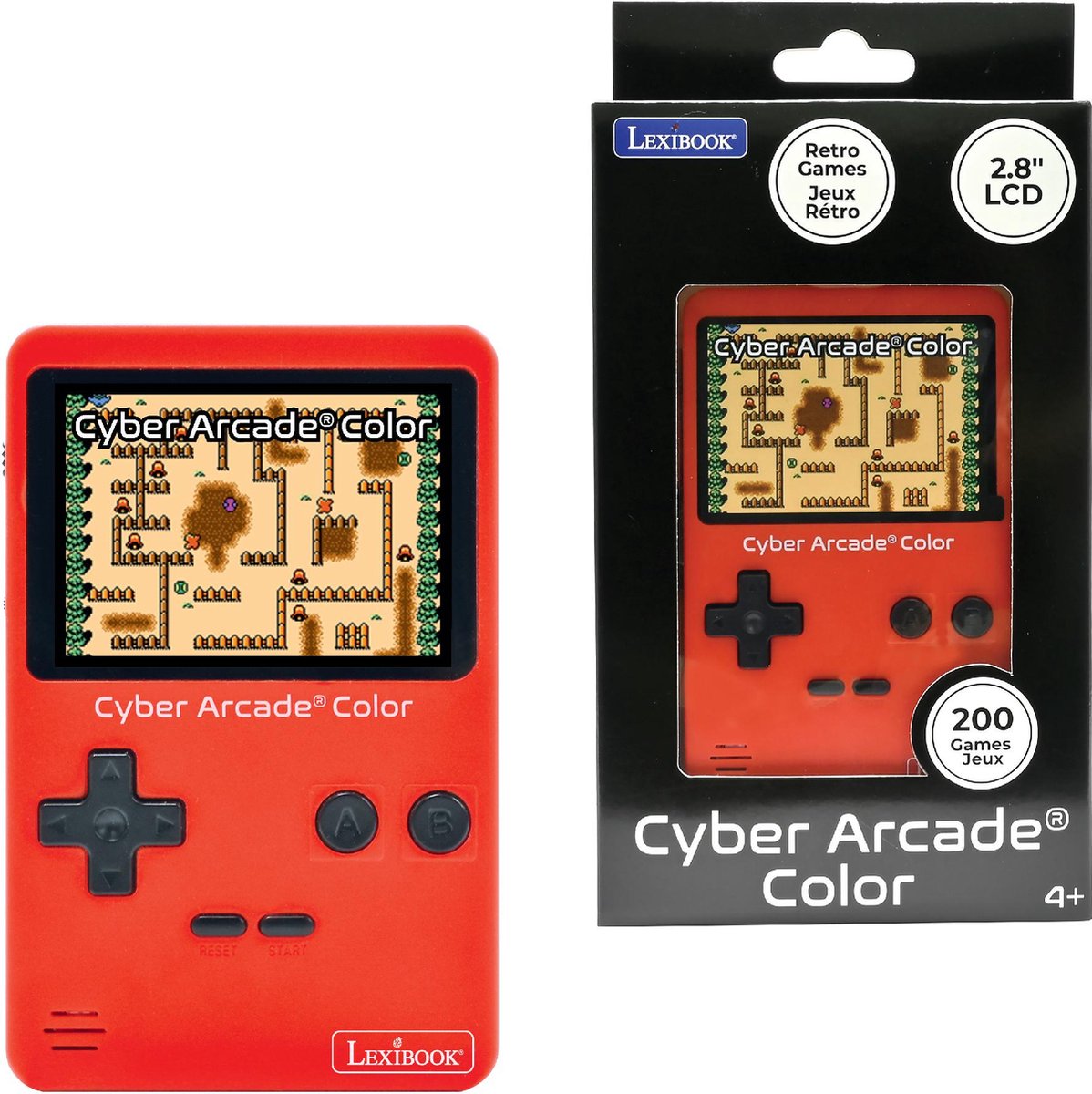 Lexibook console portable cyber arcade classique - 2,8'' 200 jeux