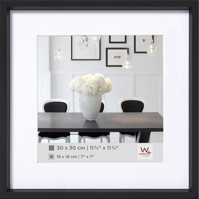 Style Walther en acier - cadre en plastique - format photo 40x40 cm - noir