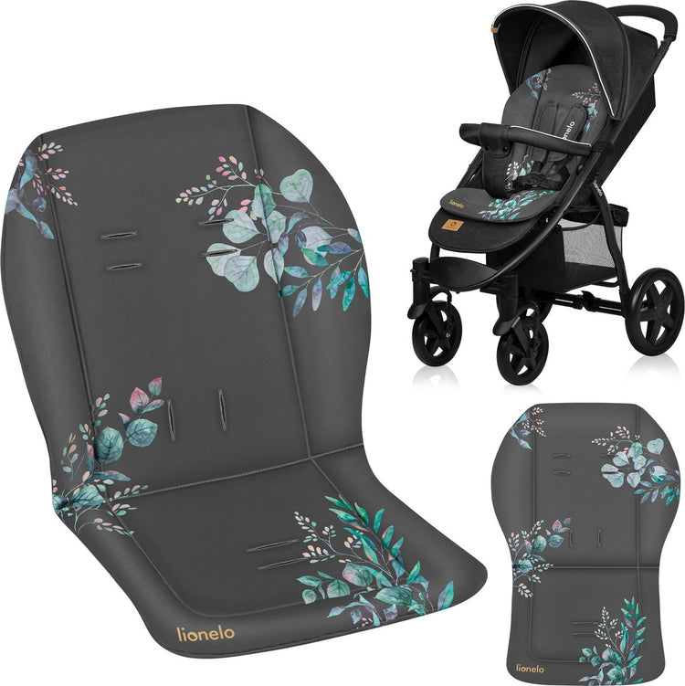 Doublure de siège Lionelo - insert de coussin de poussette universel - conception double face - tissu hydrophobe - ajustement flexible - lavable - confortablement doux - moments d'or