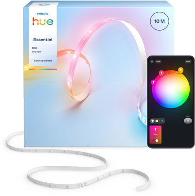 Bande LED Philips Hue Essential - 10 m - lumière colorée - dimmable - découpée sur mesure - contrôle via notre application ou avec votre voix