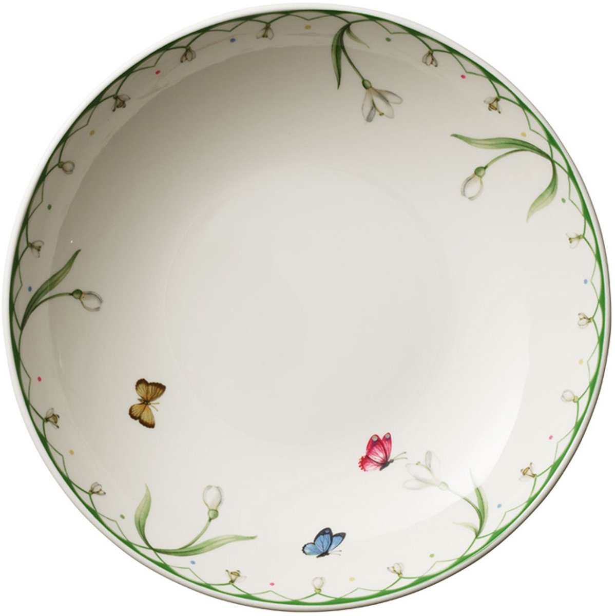 Plat plat printemps coloré Villeroy boch - bol à pâtes 24 cm