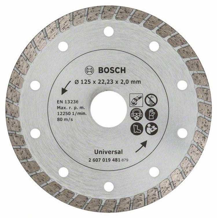 Bosch accessoires disque à tronçonner diamanté turbo, 125 mm ø - 2607019481