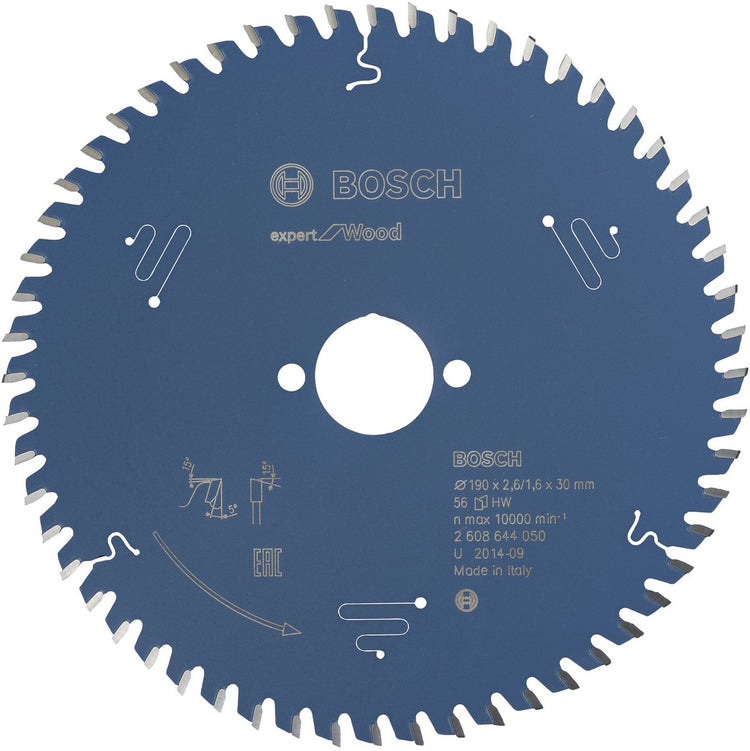 Lame de scie circulaire Bosch expert pour le bois 184x30x2,6 1,6x56 t