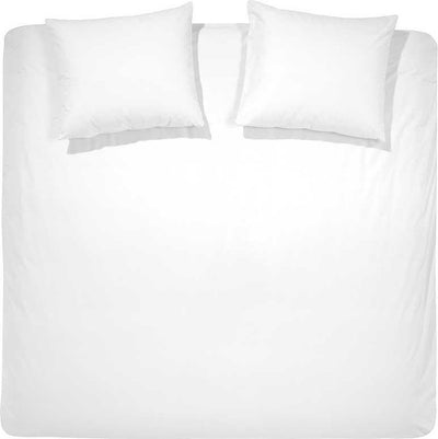 Housse de couette week-end Cendrillon - 2 personnes - lits jumeaux - coton - 240x200 220 cm - blanc + 2 taies d'oreiller 60x70