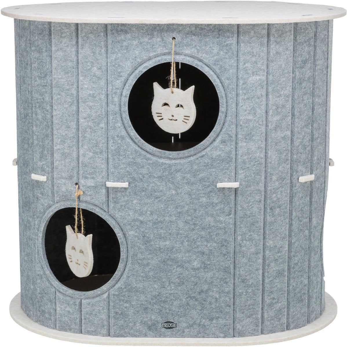 Trixie boîte de jeu mara ovale feutre gris sable