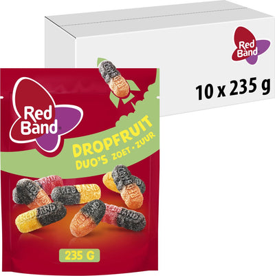 Duos de fruits de réglisse magique bande rouge aigre-doux sachet (10x 235g)