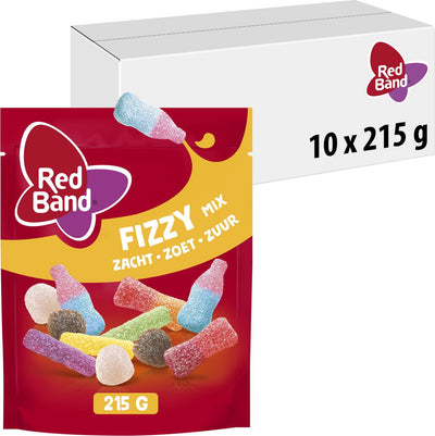 Sachet pétillant de mélange de bonbons à bande rouge (10x 215g)