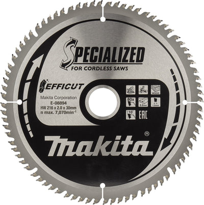 Bois scié Makita 216x1,5x30 t80 - e-08894