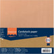 Papier kraft Florence - papier hobby - marron - 30,5 x 30,5 cm - 300 g - 20 feuilles