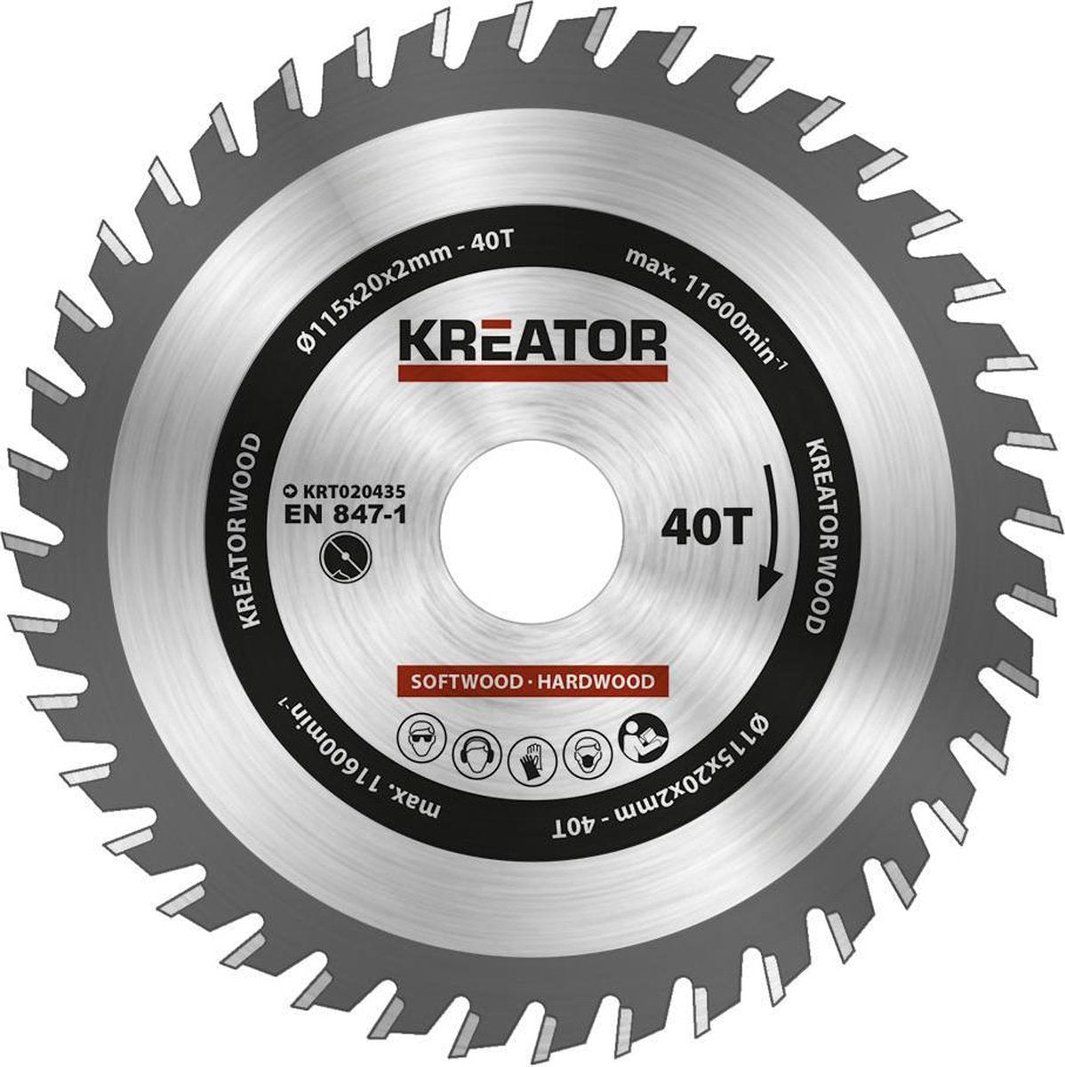 Kreator krt020436 lame de scie bois 235mm 40t
