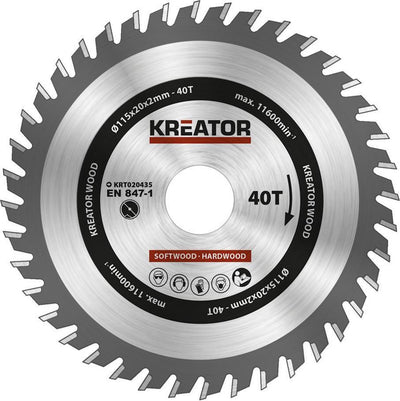 Kreator krt020436 lame de scie bois 235mm 40t