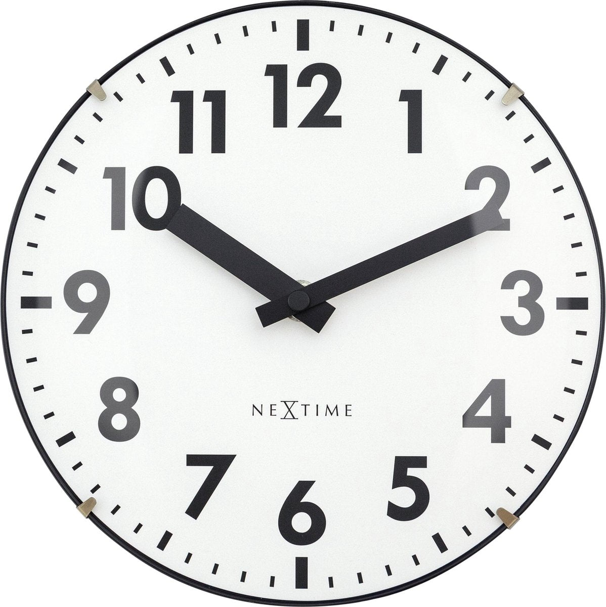 Nexttime duomo mini – horloge murale de table – 20 cm – verre bombé – blanc – silencieux
