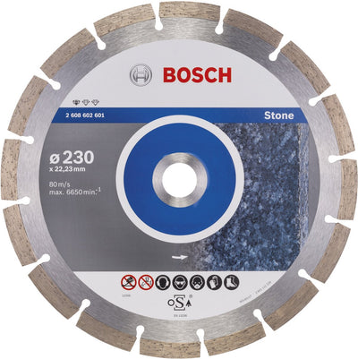 Bosch - disque à tronçonner diamanté standard pour pierre 230 x 22,23 x 2,3 x 10 mm